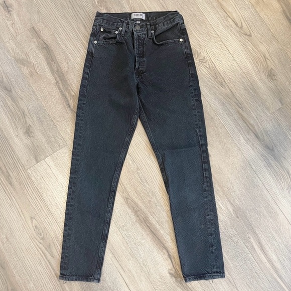 Free ship - AGOLDE Jeans Jamie Straight Leg High Rise Ankle Crop Denim Size 23 - Picture 9 of 12